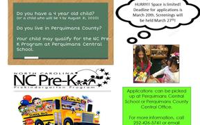 NC Pre-K Applications Available